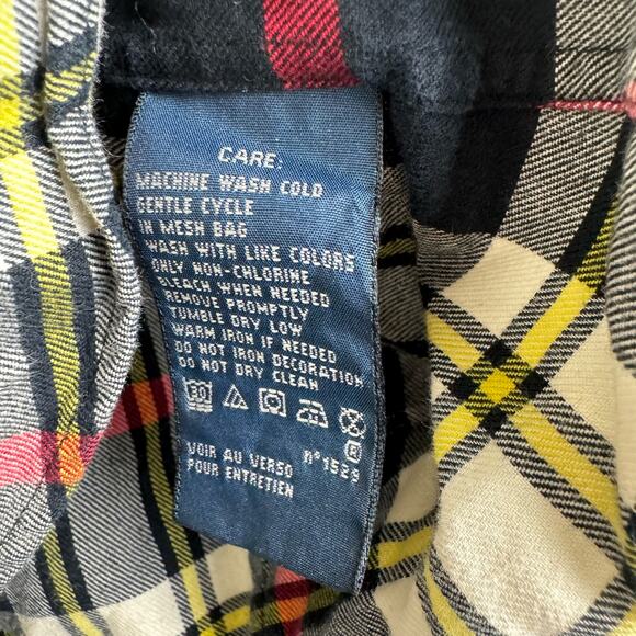 Ralph Lauren Madres Plaid Deer Crest Logo MCMLXVII Navy Red Button Front Shirt - Picture 6 of 8